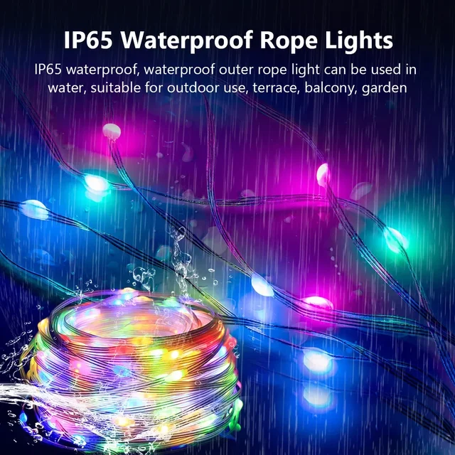 Usb Led String Light Smart App Controller DIY Christmas Tree Garland RGB Addressable Fairy Lights 5m 10m 15m 20m Birthday Decor 4