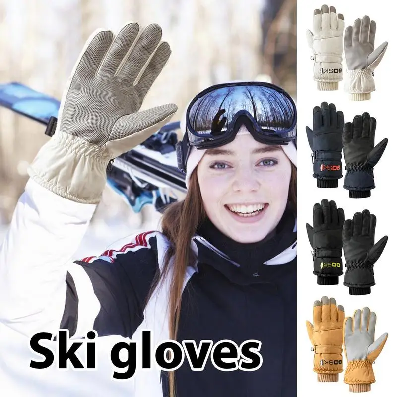 

Ski Gloves Windproof Snow Ski Gloves Women Men Thinsulate Warm Snow Gloves For Cold Weather Touchscreen Ski Gloves Liners