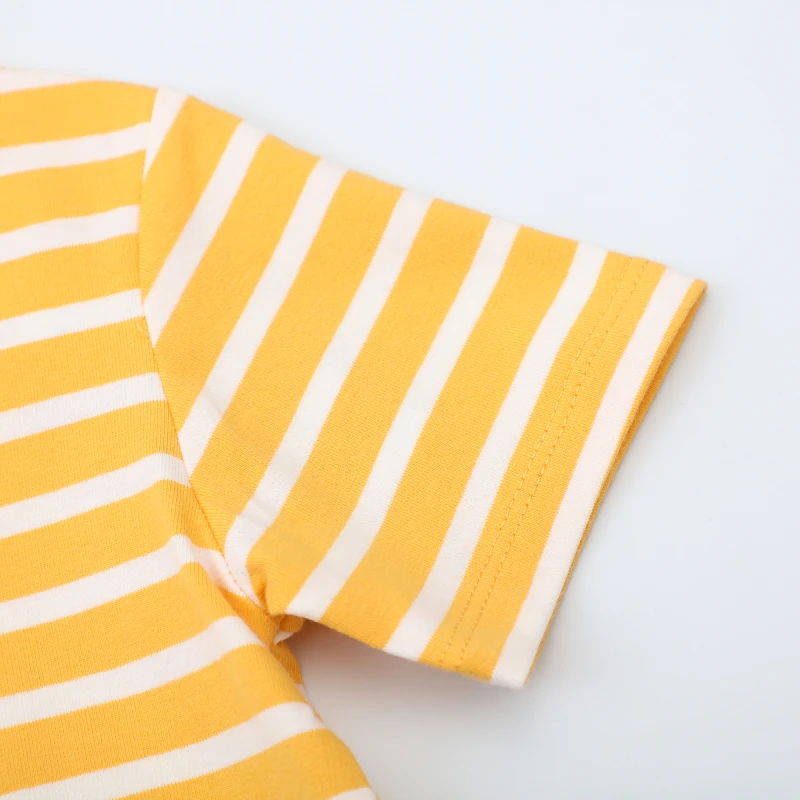 Yellow Summer Kids Clothes for Baby Girls T Shirts Cartoon Rainbow Unicorn Children's Clothing Cotton Tops Tees