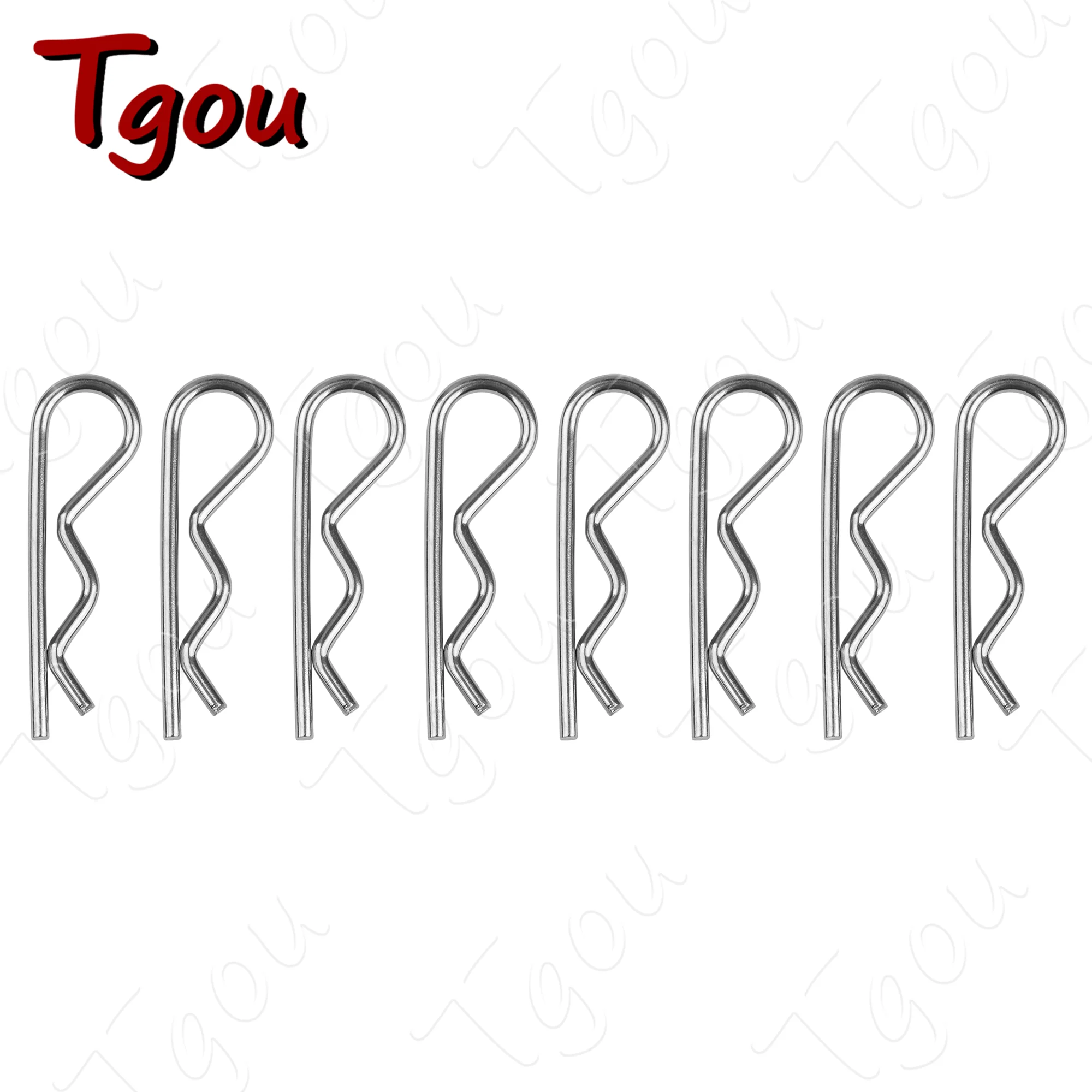 Tgou Titanium Wave-Shaped Spring Cotter Pins - 8PCS Set