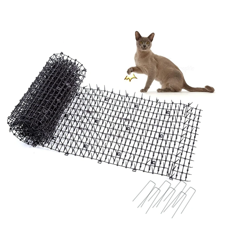Cat Prickle Mat With Spikes, Cat Dog Animal Spikes Repellent Deterrent Mat,Indoor Outdoor Mat For Garden 2.5M X 0.3M