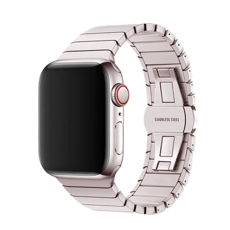 Luxurious Solid Stainless Steel Strap with Butterfly Buckle