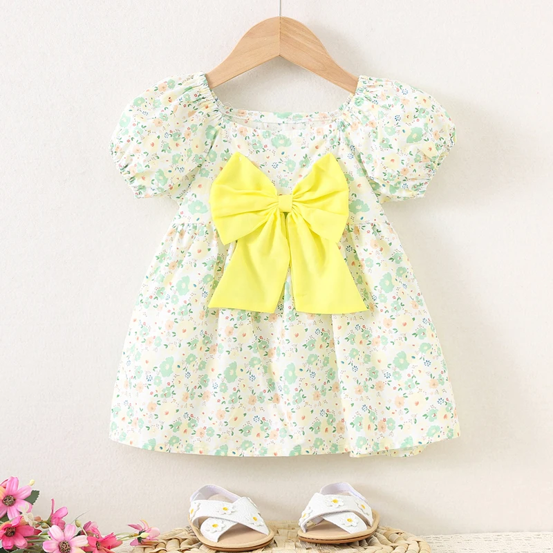 Robes Pour Bébé Fille Été Vetement à Manches Volants, Robe