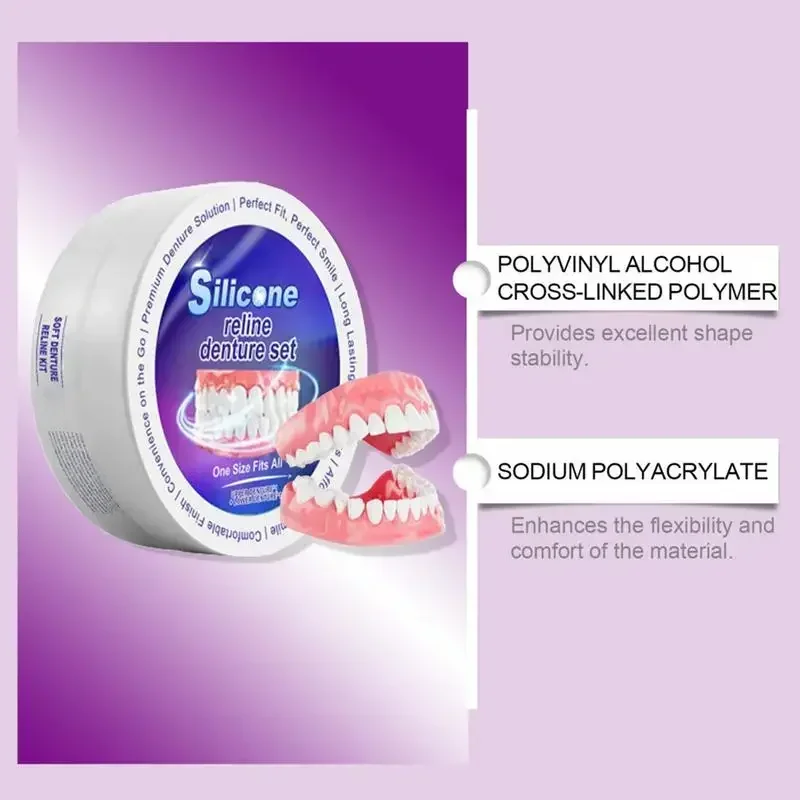 Teeth whitening essence Teeth whitening product Teeth health product Silicone Denture Set Oral Hygiene Care