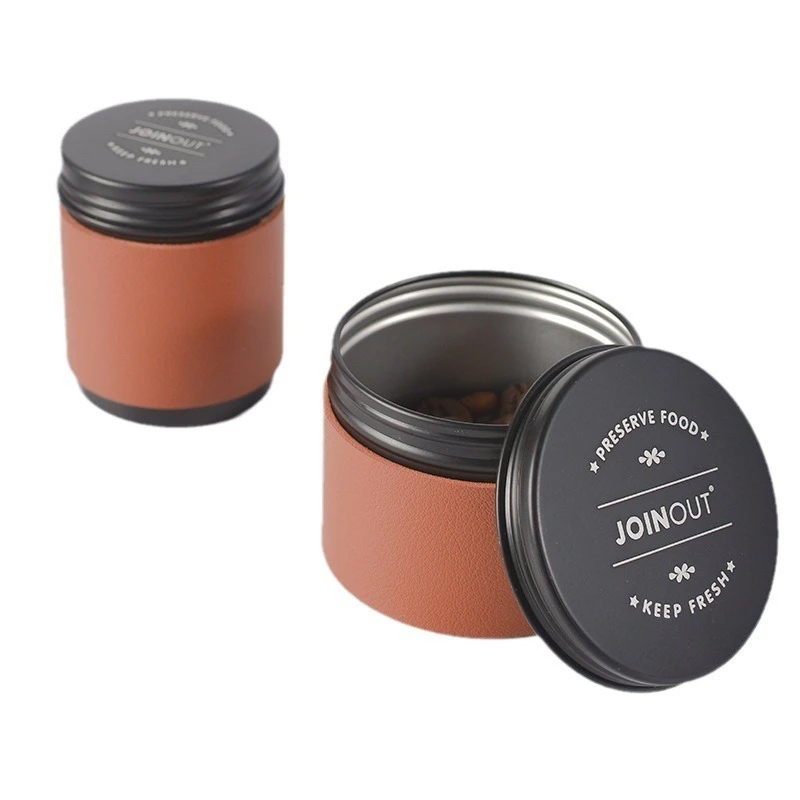 Portable Mini Coffee Bean Storage jar Aluminum Alloy Coffee Powder Sealed Tank Outdoor camping bean Tea Storage Container
