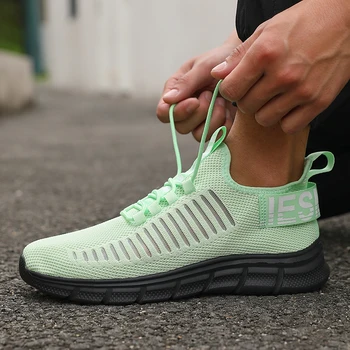 2025 أحذية الجري الرجالية شبكة تنفس للصيف أحذية رياضية خارجية خفيفة الوزن أحذية رياضية للرجال أحذية التدريب الرياضية 5