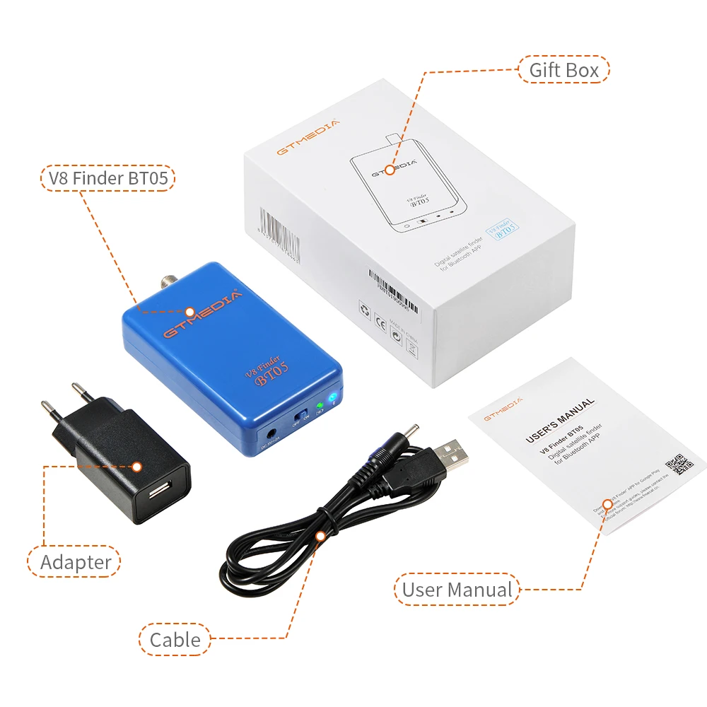 GTMEDIA  δ V8 Sat Finder BT05 BT03, Satlink Ws-6933 6906, ȵ̵ Los Satfinder TV 1080p   