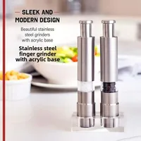 Mini Press Type Pepper Grinder Stainless Steel Manual Pepper Grinder Barbecue Outdoor Spice Grinder Kitchen Tool Accessories
