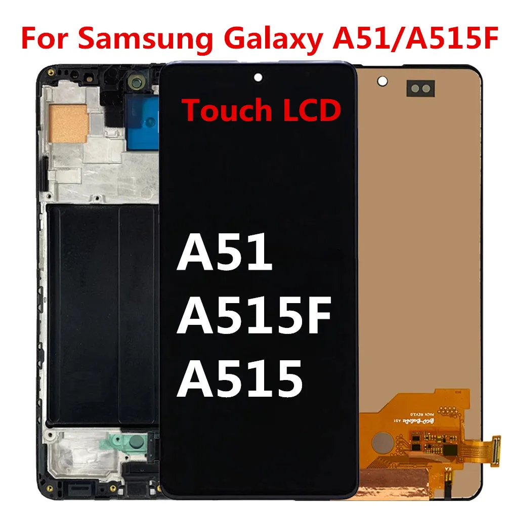

Test A51 Display For Samsung Galaxy A51 A515F A515W A515U A515 Lcd Display Touch Screen Digitizer Replacement