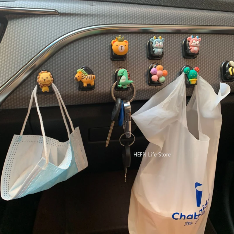 1PCS Multifunction Masks Keys Organizer Hanger Hangers Animal Car Hooks Wall-mounted Home Decor Blossom Sundries Holder Hooks