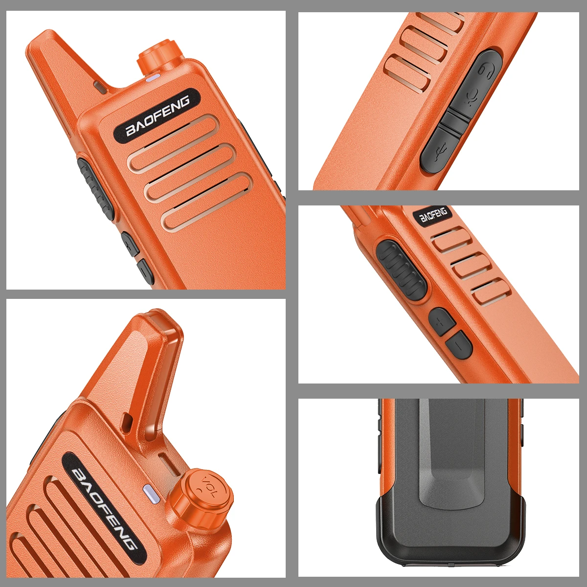 Baofeng BF-T20 미니 워키토키 UHF 햄 라디오, 휴대용 USB 충전, 양방향 라디오, BF-888S 사냥용, 400-470MHz, 1 개, 2 개, 4 개