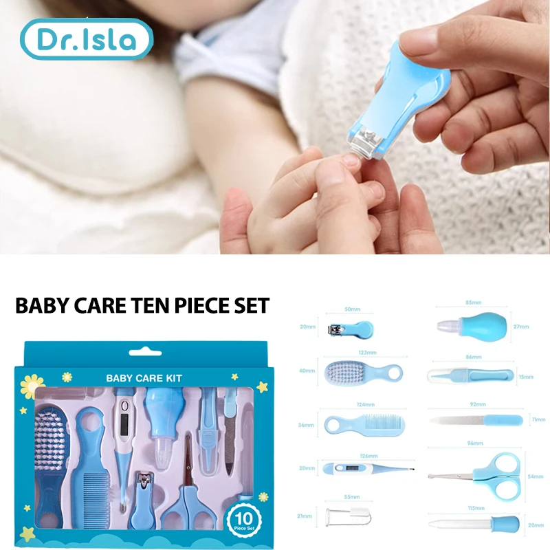 Baby Health Care Kit Newborn Nail Hair Thermometer Grooming Brush Kit Clipper Scissor Multifunction Kid Toiletries Baby Care