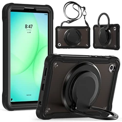 Heavy Duty Shockproof Tablet Case with Stand and Shoulder Strap - A11 8.7inch SM - X130 (Black )