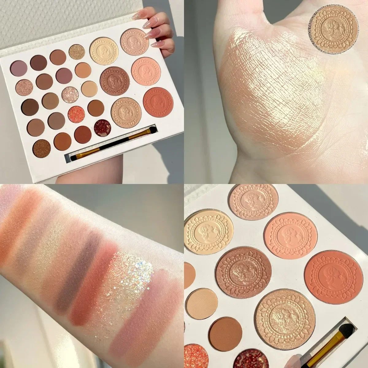 26 Colors Eyeshadow Palette Pearly Matte Earth Color Portable Long Lasting Highlight Blush Eye Shadow Makeup