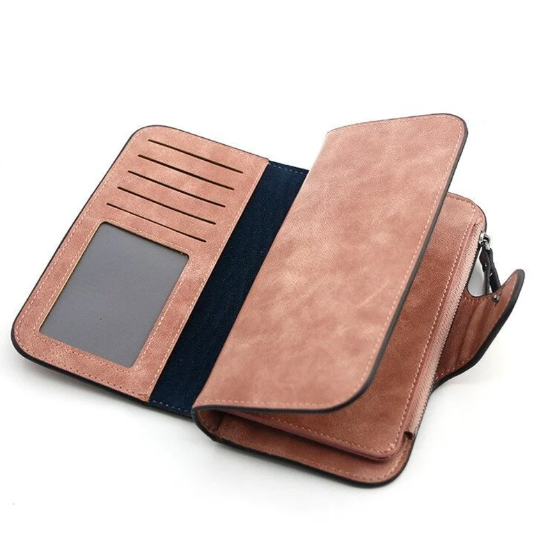 Fashion  Wallet Woman Long Clutch PU Leather Hand Bag Large Capacity Card Holder Zipper Coin Purse Money Bag for Ladies 5