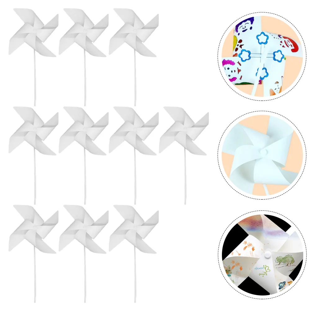 

Pinwheels Paper Diy Kids Pinwheel Windmill Craft Toys Crafts Blank Painting White Graffiti Toy Bulk Garden Wind Windmills