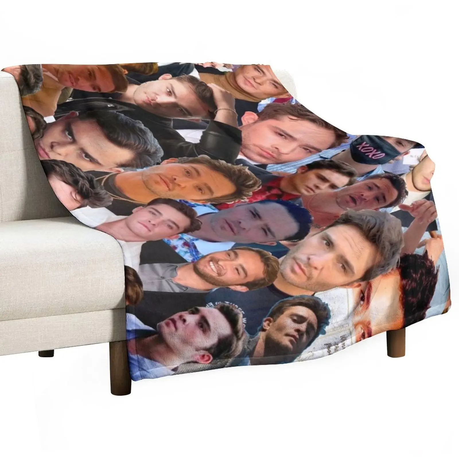 

Ed Westwick Photo Collage Throw Blanket Blanket Fluffy Dorm Room Essentials Furry Blanket Winter bed blankets