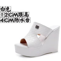 2025 33-43 Summer Wedges Heeled Slippers Ladies Shoes for Women Sandals Peep Toe Outside Women's Slipper Female Platform Sandal - Image 6