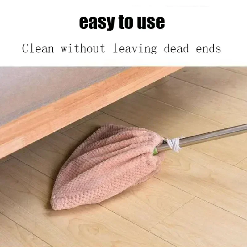 Multi Function Coral Velvet Broom Cover Cloth Floor Mop with Reusable Microfiber Absorbent Mop Household Cleaning Accessories
