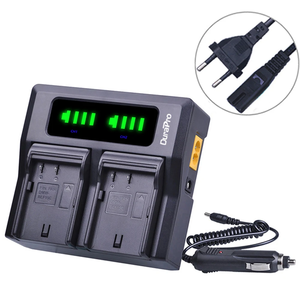 Lcd Dual Display Quick Charger For Panasonic Dmwblf19 Dmw Blf19 Blf19