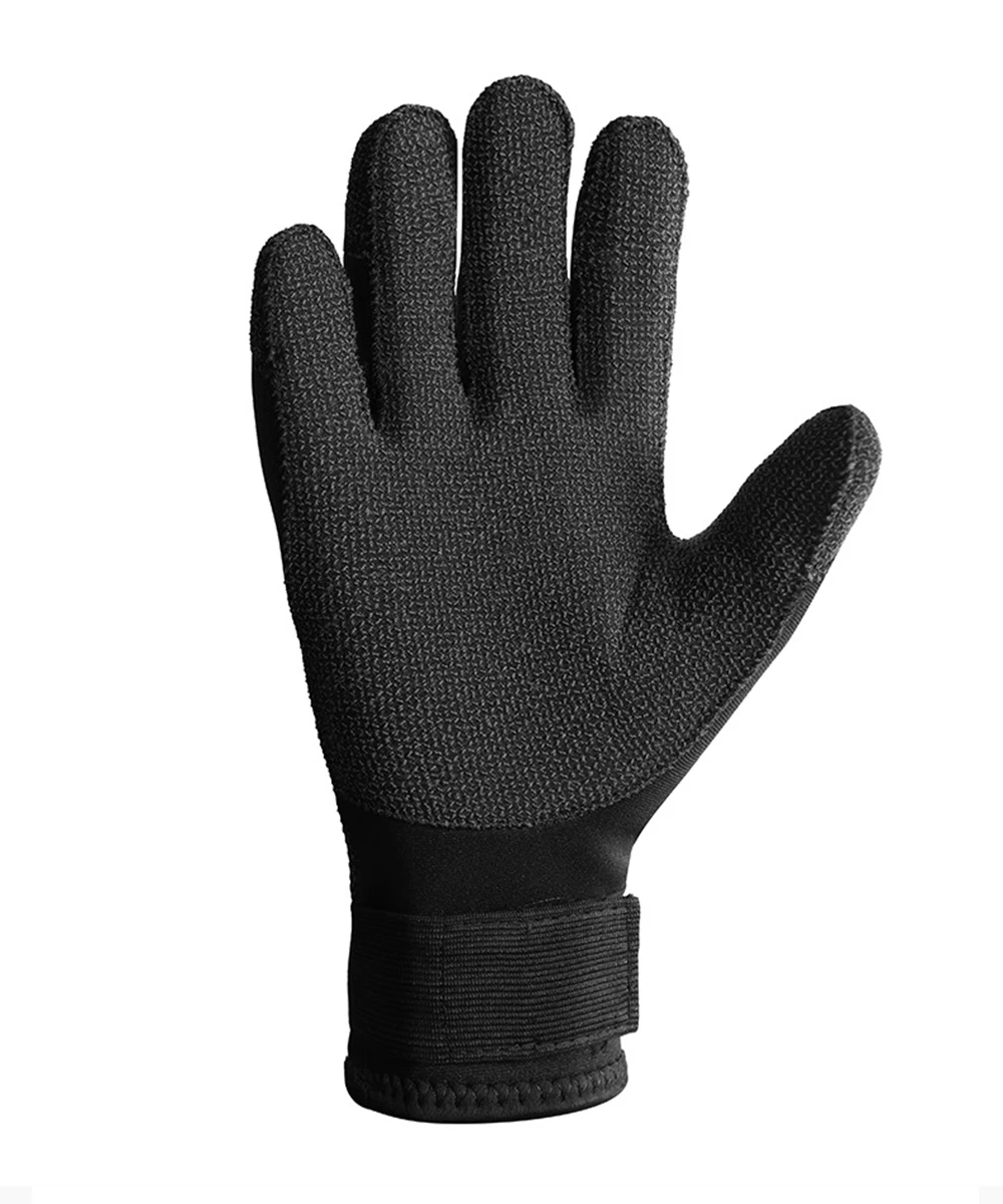 New 5MM Kevlar Diving Gloves For Underwater Hunting Non-Slip Wear Resistant Adjustable Black Keep Warm Stab Resistant Gloves