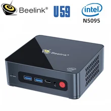 Beelink u59 mini pc windows 11 intel 11th gen n5095 ddr4 16gb 512gb ssd duplo wifi 1000m desktop gaming mini computador 8gb 256gb