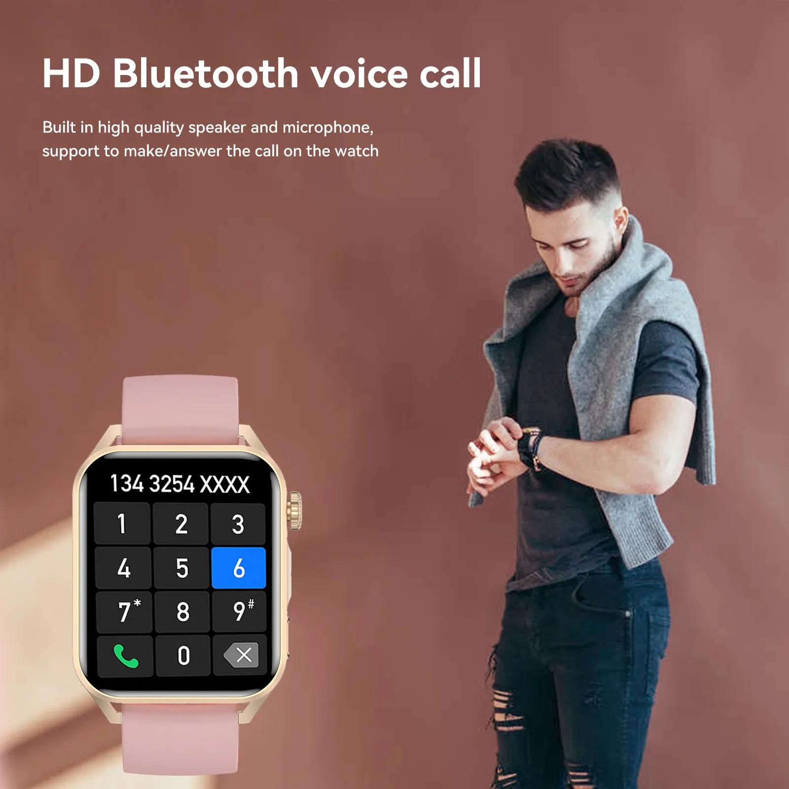 Blulory Smartwatch AMOLED Screen 1.78'' NFC Smart Watch Bluetooth Call