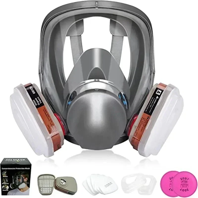 gas mask 6800 anti fog full face with dust filter for industrial paint spray vaccination safety formaldehyde protection