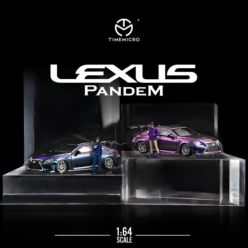 

Time Micro 1:64 Lexus RCF Chameleon Green/ Purple Alloy Diecast Model Car for Collection & Display