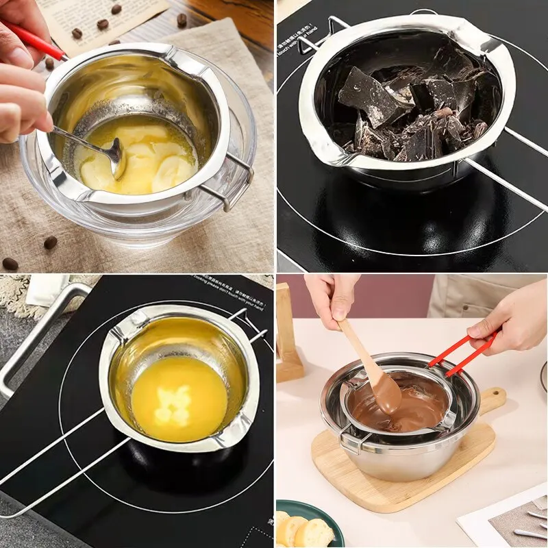Wholesale Bakeware Wax Candle Candy Melts Chocolate Double Boiler Metal Stainless Steel Chocolate Warmer Melting Bowl - 5