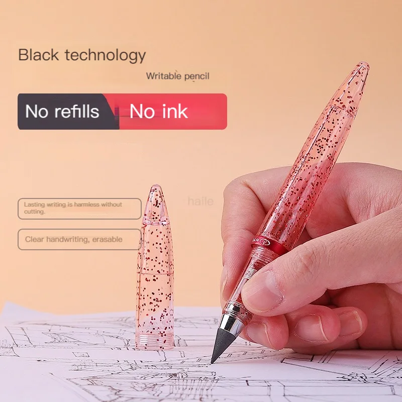 

Haile kawaii Unlimited Writing Pencil No Ink Pen For Art Sketch Writing Painting Kid Back To School Supplies Stationery