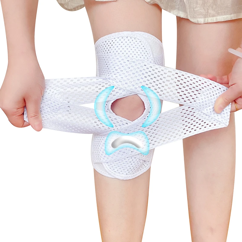 Sports Kneepad 2PCS Men Women Pressurized Elastic Knee Pads Arthritis Joints Protector Fitness Gear Volleyball Brace Protector