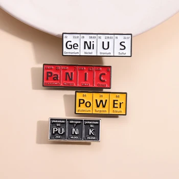 Chemical Element Enamel Pins Brooches Lapel Badge 4
