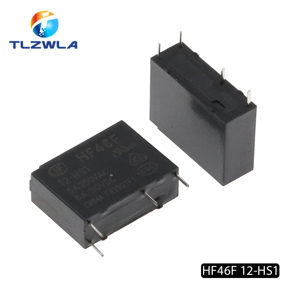   HF46F-005-HS1 HF46F-012-HS1 HF46F-024-HS1 5-HS1 12-HS1 24-HS1 5A 250VAC 4  5V 12V 24V DC, 30VDC, 10 