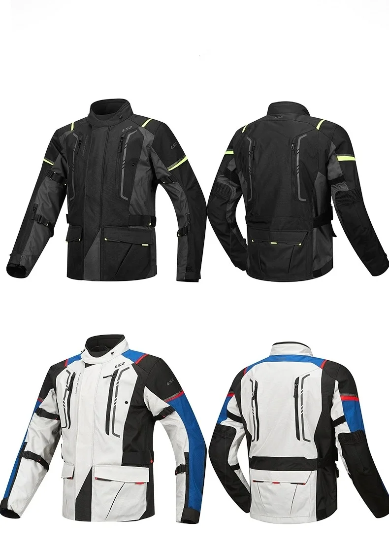 LS2 MJ147 tuta da moto da moto pull set giacca da moto impermeabile da uomo e da donna