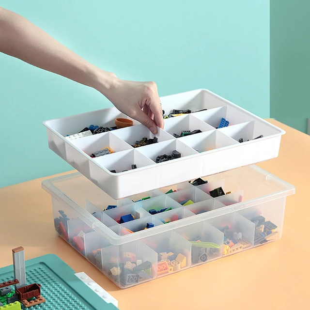 Toy Storage Box Kids Building Blocks Toys Organizer Dividers Removable Lids  Small Thing Storage Organizer Box Sundries Container - AliExpress
