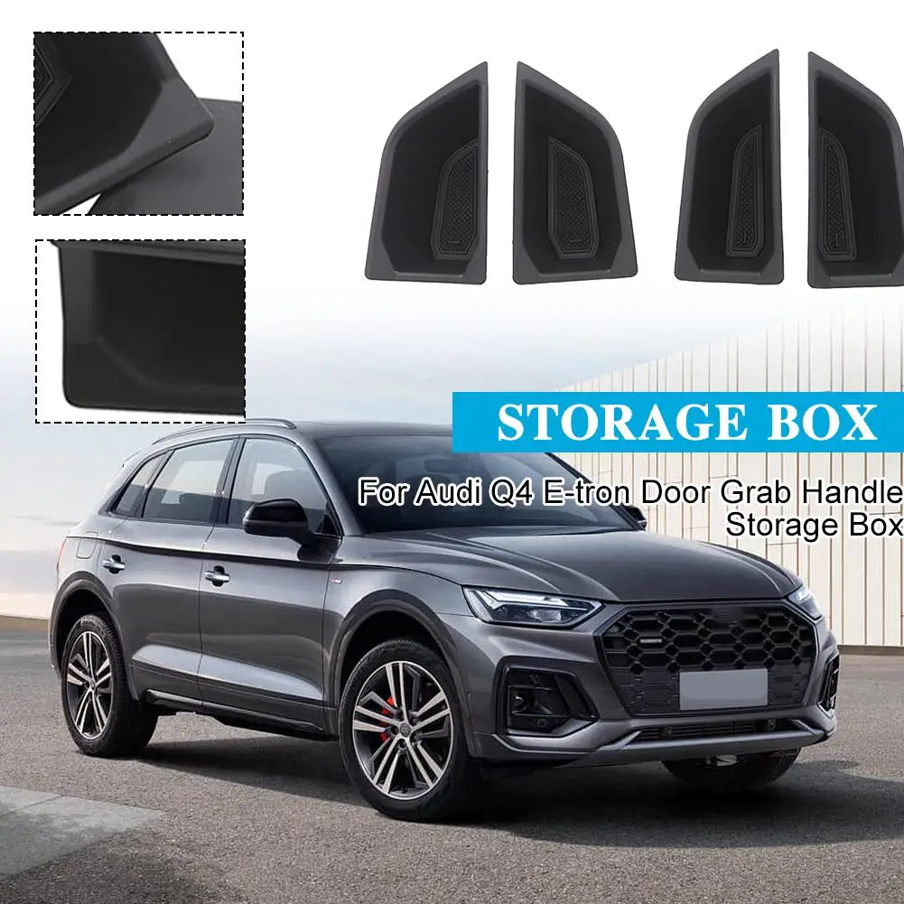 Per Audi Q4 E Car Door Grab Handle Storage Box Center Bracciolo Console Accessori 2023 Auto Box 2022 Organizer Interno L9M3