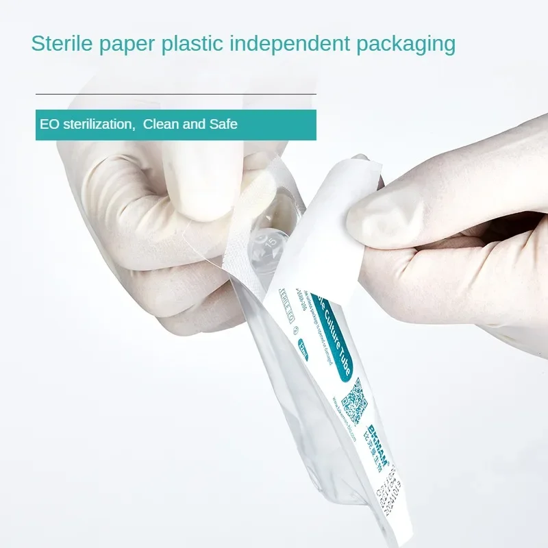 12ML BKMAMLAB Plastic Shaker Tubes Two-section Tube Cap EO Sterilization PP Material High Transparency Centrifuge Tube