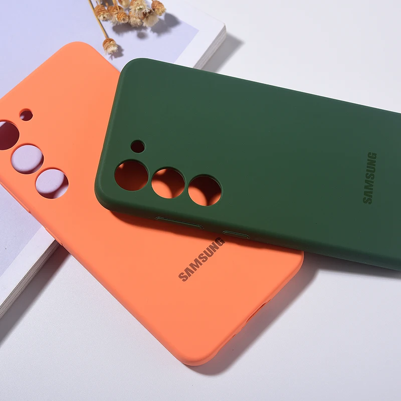 New Samsung Galaxy S24 Ultra S23 S22 Case Liquid Silicone Phone Cover S24Ultra S23Ultra S22Ultra S23+ S24+ Back Protective Shell