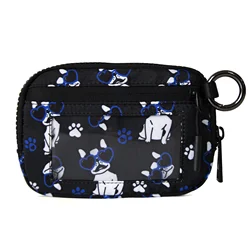 Unisex Lightweight Minimalist Wallet with RFID Protection and Multi-Pocket Design (Blue Dog)