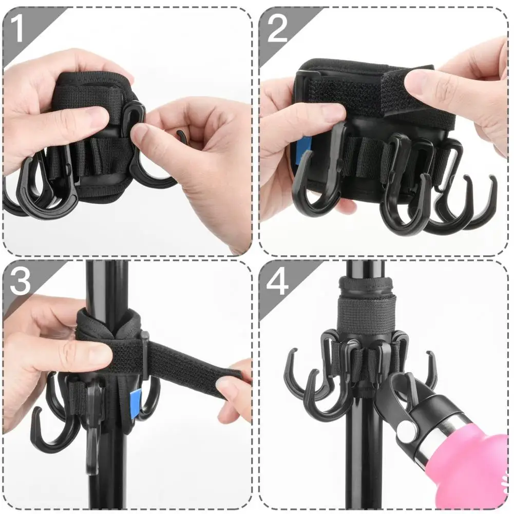 Beach Umbrella Hook Beach Umbrella Hanging Hook Set with 6 Hooks for Towels Camera Sunglasses More for Camping