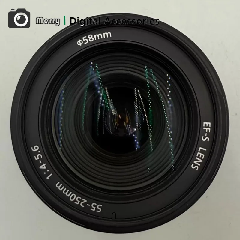 95% 새 상품  EF-S 55-250 F4-5.6 IS 손떨림 방지 망원 카메라 렌즈 (캐논 600D 700D 800D 850D 용)