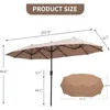 13Ft Large Patio Umbrella With Base Outdoor Double-Sided Market Extra Large Table Umbrella Outdoor Patio Easy Crank for Yard 6