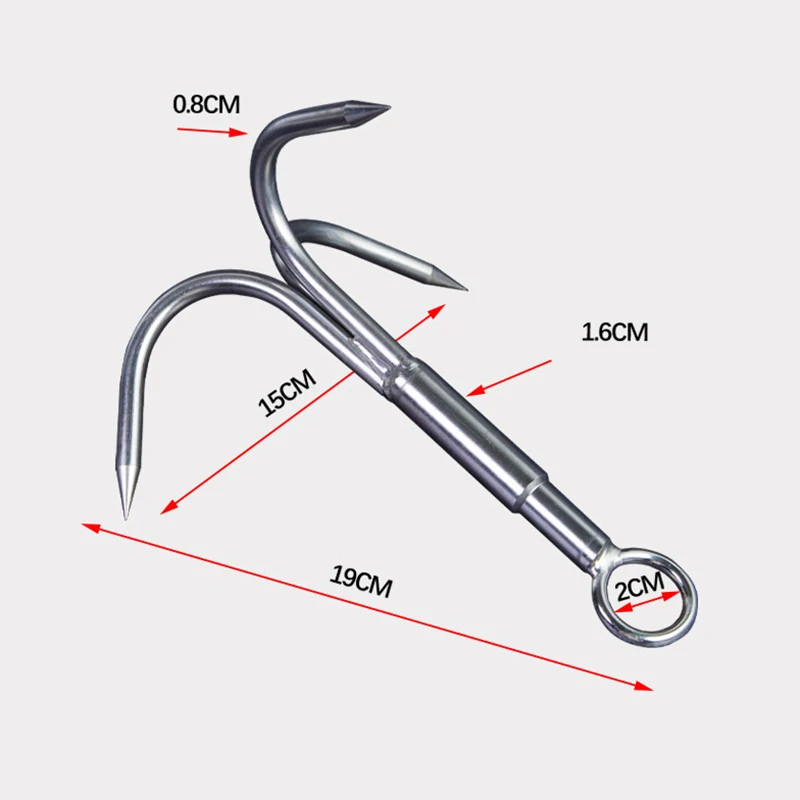 

Grappling/Grapnel Hook 3-Claw Stainless Steel Tree Climbing Hook Outdoor Hiking Outdoor Hiking Walking Climbing Grapnel Hook