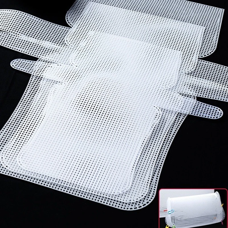 Hilfs Weben Kunststoff Mesh Kit Weben Schulter Tasche Kunststoff Mesh Tuch Nähen Weben Material Für DIY Machen Weben Tasche – Detail 8