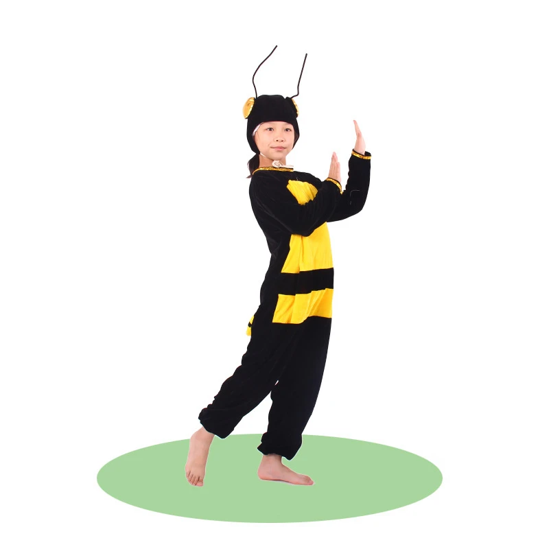 Black Yellow Ant Animal Halloween Costume Plush One Piece Cosplay Suit for Boy Girls Adult Women images - 6