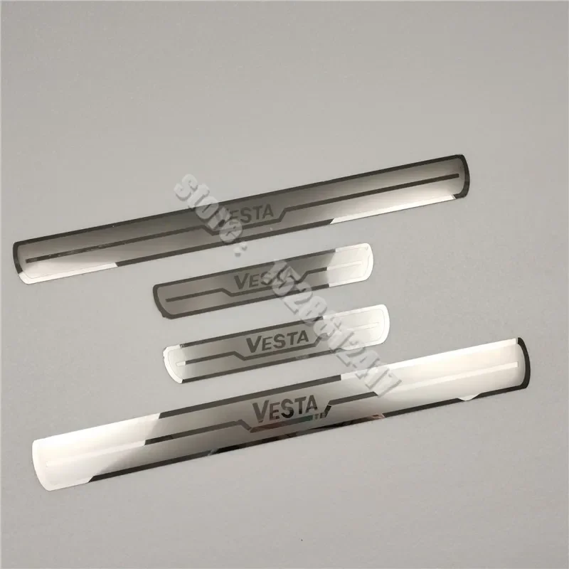 

For Lada Vesta stainless steel Stickers protector Door Sill Scuff Plate Threshold Welcome Pedal Car Accessories