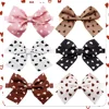 10PCS Heart Print Dog Bow Ties Adjustable Puppy Bowties Small Pet Bows Collars For Dogs and Cats Fashion Dog Grooming Supplies 4