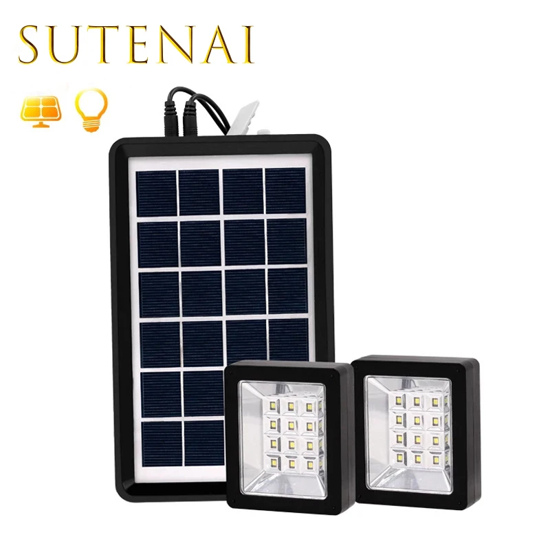 

Outdoor solar mobile power lighting small system, high-capacity 18650 lithium battery life, external bulb