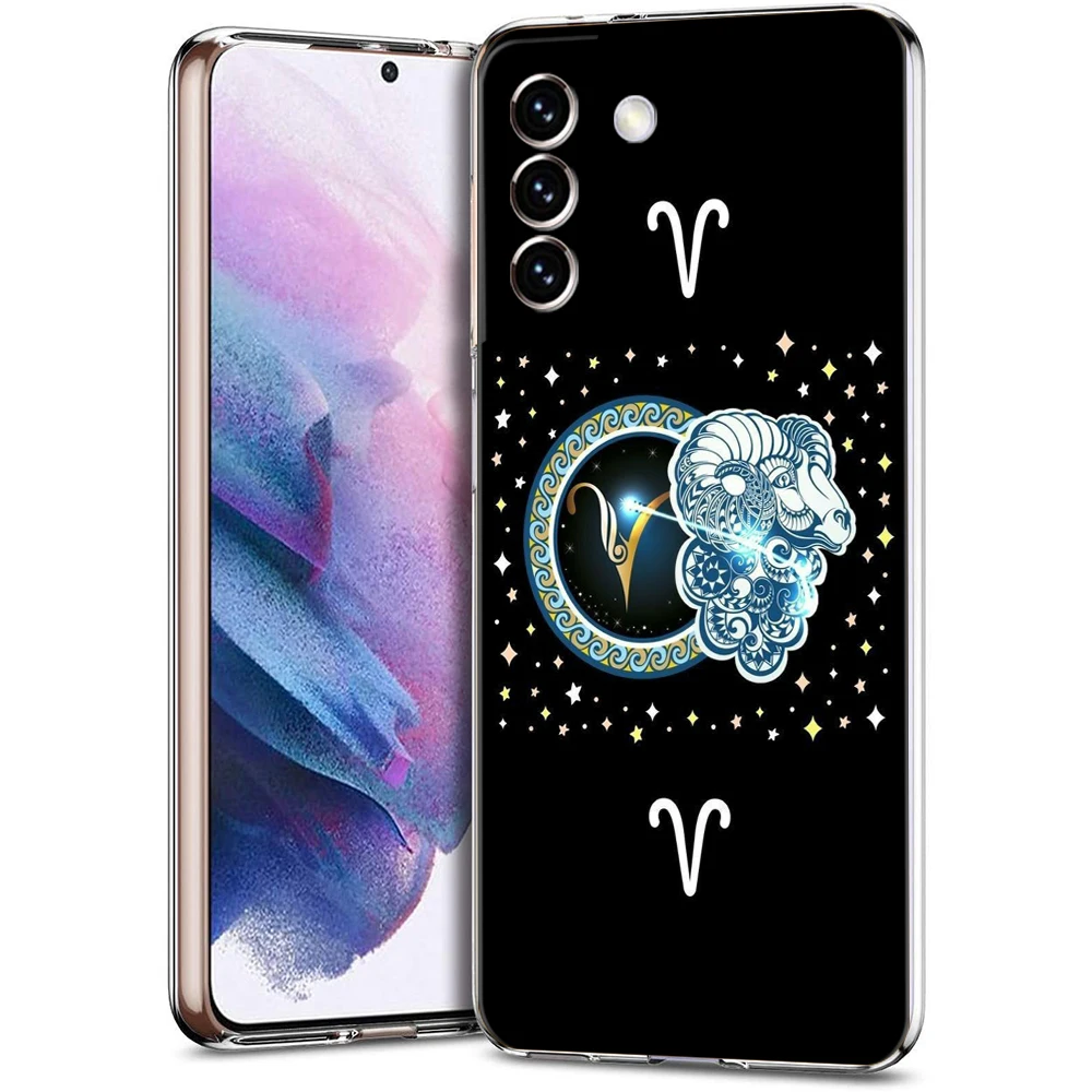 Konstellation Jungfrau Widder Transparente Hülle für Samsung Galaxy S24 S23 S22 S20 S21 FE Ultra S24 S23 S10 S10E S9 Plus Handyhülle – Detail 1